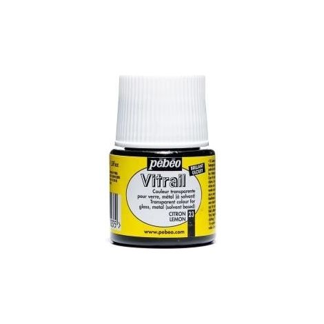 Peinture Vitrail - Pebeo - Citron - 45ml - Brillant - Transparent (1/4)