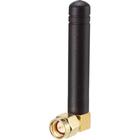WLAN-Antenne – 1 Stück – Schwarz – 2 dBi Dualband – SMA-Stecker (rechtwinklig) – Für WLAN-Router (1/3)