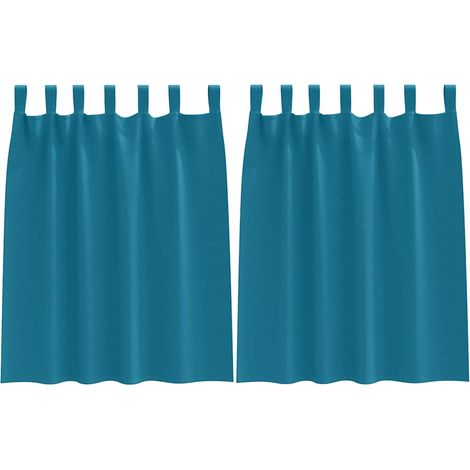 Maison Exclusive - Tende Blackout con Anelli 2 pcs Turchese 140 x 140 cm