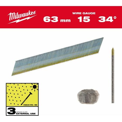 Pincel de pintura milwaukee acero inox 63 mm ángulo 34