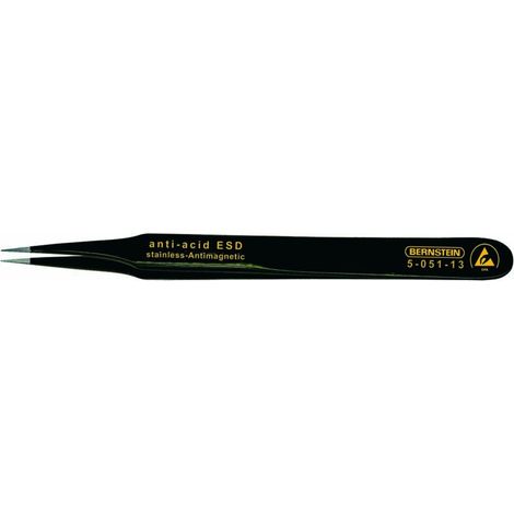 BERNSTEIN Tools for Electronics 5-051-13 SMD-Pinzette 2 SA-ESD Spitz 120 mm