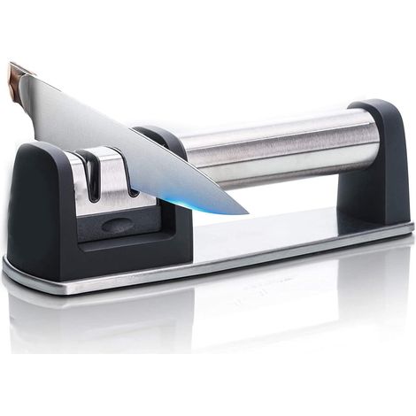 Accessoires de cuisine, affûteurs de couteaux droits et dentelés de haute qualité, affûtage manuel facile en céramique et tungstène en acier inoxydable