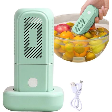 Laveuse de fruits et légumes, nettoyeur de fruits, purificateur portable, appareil de lavage de cuisine efficace, idéal pour la maison, les voyages, la préparation des salades et le nettoyage (1/5)