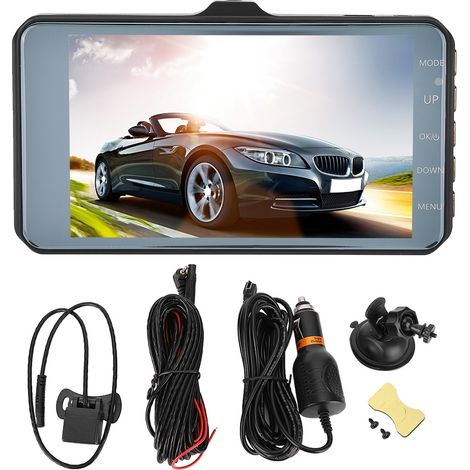 Enregistreur vidéo HD 1080P 170° double objectif en alliage d'aluminium 3.7 pouces pour voiture DVR caméra embarquée (1/5)