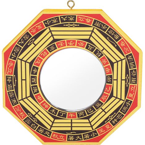 Miroir Bagua concave traditionnel chinois Feng Shui pour attirer la chance dans une entreprise à domicile (4) (1/5)