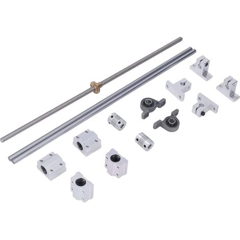 Jeu de Vis-mères, Bloc Coulissant Résistant à la Rouille et Kit de Roulement de Bloc D'oreiller pour L' 3D, Matériau en Acier et en Aluminium, 400 Mm, Applicable pour les équipements de (1/5)
