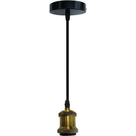 Portalampada per lampada a sospensione - Cavo elettrico per lampada a sospensione - Portalampada - Portalampada placcato oro - Stile vintage - Macaron (1/4)