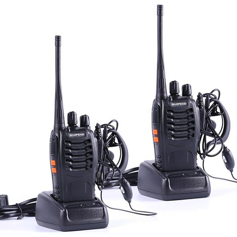 Talkie Walkie BF-888S 1 Paire de Rechargeable 16 canaux Professionnel de radiocommunication, adapté à la Construction de Restaurants et de supermarchés