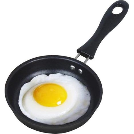 Poêle à frire - Répartition uniforme de la chaleur - Portable, idéale pour le camping, la cuisine et les plaques à induction - 12 cm - Poêle antiadhésive (1/5)