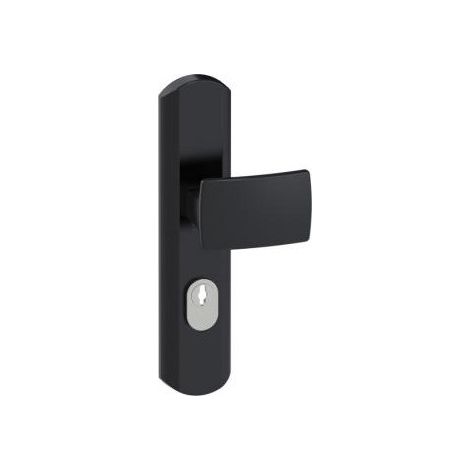 Ensemble de poignées de sécurité palière MUZE EA195 ONYX Noir mat - ASSA ABLOY BEZAULT (1/2)