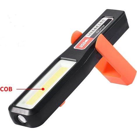 Lampe torche LED lot de 2 rechargeable magnétique sans fil 999 lm