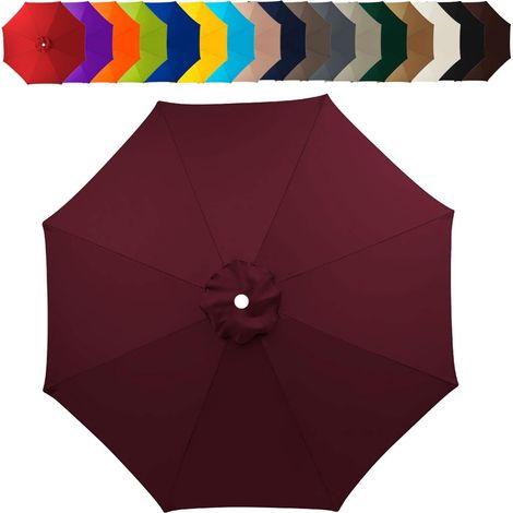 Replacement Parasol Canopy 2.0m/2.5m/2.7m/3.0mDurable 6/8 Arms Umbrella Cover Waterproof Garden Parasol Replacement Fabric UV Protection Garden Umbrella Canopy. (1/5)