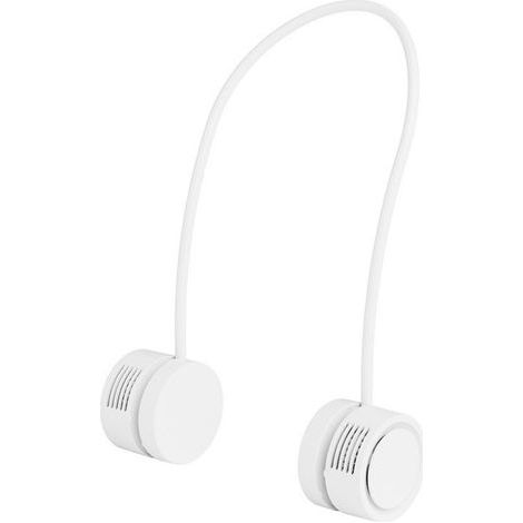 Tragbarer Nackenventilator, Mini-USB-Ladegerät, freihändig, klingenlos, Anhänger mit Aromatherapiefunktion, für den Außenbereich, weiß. (1/5)