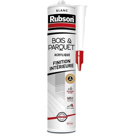 Mastic D'Étanchéité Boiserie, Parquet Et Plinthe Rubson 280 Ml Blanc