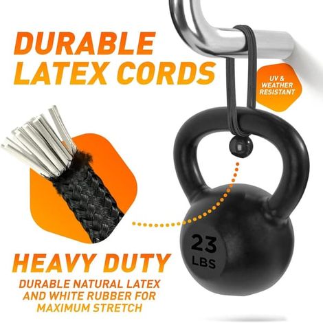 50-pack Bungee-bollar, svart sladd for presenning, UV-beständig, med elastisk sladd for presenning, presenning, remmar, tält, stänger och tradar BL...