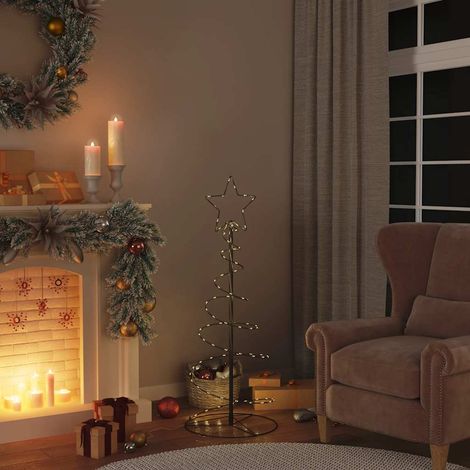 Sapin de Noël à LED-Décoration de Fête pour Noël 80 LED blanc chaud 120 cm 855812 (1/5)