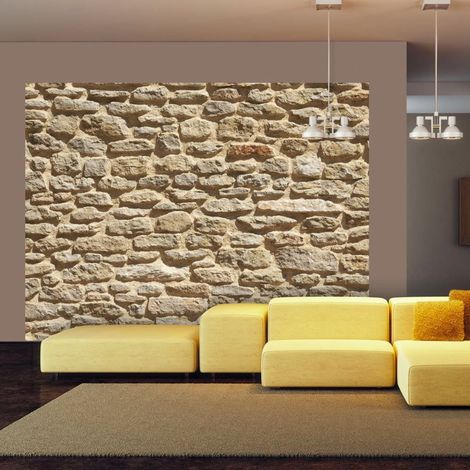 Papier peint vieux mur en pierre - 250 x 193 cm