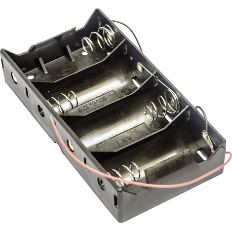 MPD BH4DW Batteriehalter 4x Mono (D) Kabel (L x B x H) 138 x 72 x 29 mm