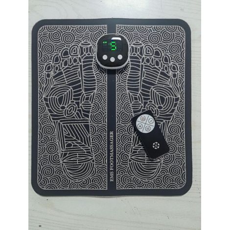 Tapis de massage des pieds EMS pour la neuropathie - stimulateur et masseur pour améliorer la circulation et soulager la douleur liée à la fasciite plantaire, relaxation musculaire, pliable (1/2)