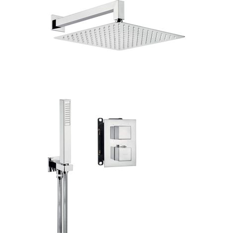 Deante Minimalistisches Duschset in glänzendem Chrom (1/2)