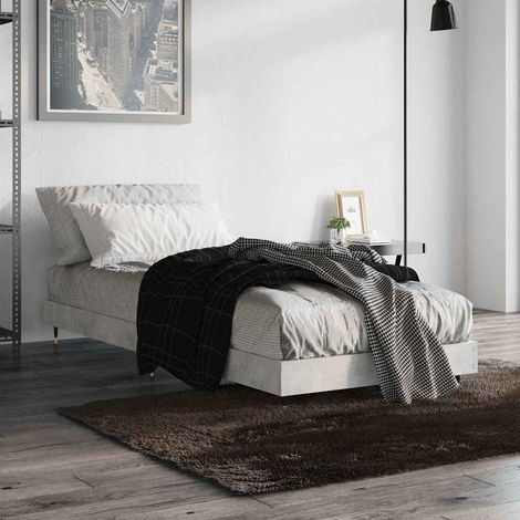 vidaXL Bed Frame without Mattress Concrete Grey 75x190 cm (1/5)