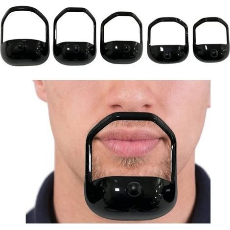Rasierschablonen, 5er-Set Rasierschablonen für Herren, Pflege-Geschenkset für jeden Barttyp, zur Verwendung mit einem Trimmer (1/4)