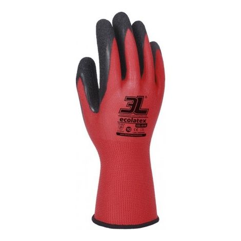 GUANTE POLIESTER LATEX ROJO