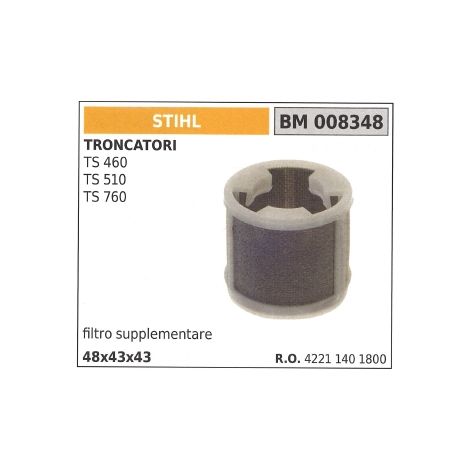 STIHL Zusatzluftfilter für Kappsäge TS 460 510 760 008348