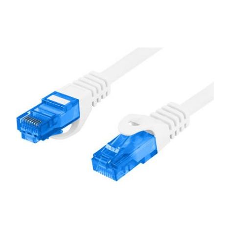 Patchcord Lanberg S/FTP cat.6A 3m LSZH CCA fluke passed white (1/3)