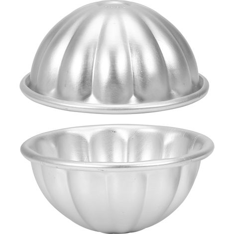 Lot de 2 moules bombes de bain en alliage d'aluminium fait main, outils DIY pâtisserie mousse pour fabrication artisanale (10 pièces) (1/5)