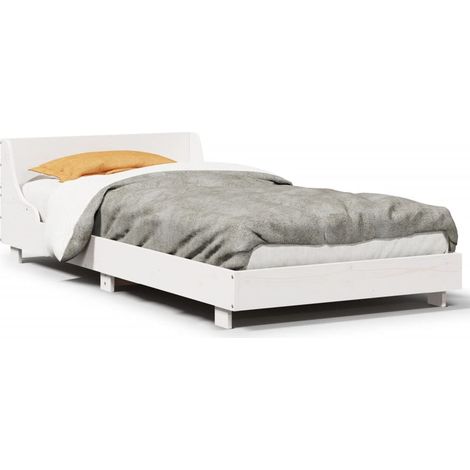 Maison Exclusive - Letto senza Materasso Bianco 90x200 cm Legno Massello di Pino (1/5)