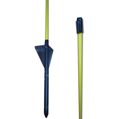 Picchetti in fibra di vetro giallo altezza 1.10m per recinzioni elettrificate confezione da 10 pezzi