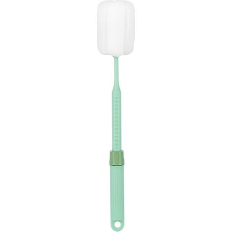 Brosse rétractable à long manche en éponge pour tasses, bouteilles d'eau et verres, biberons, brosse de nettoyage (1/5)