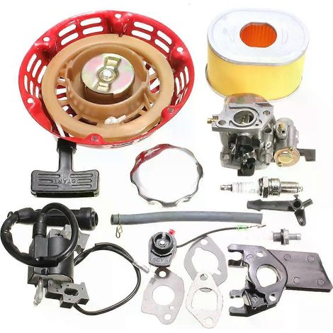 Austauschsatz für Honda GX160 55 PS Motor inklusive: Seilzugstarter, Vergaser, Zündspule, Zündkerze, Luftfilter und Tankdeckel. (1/5)