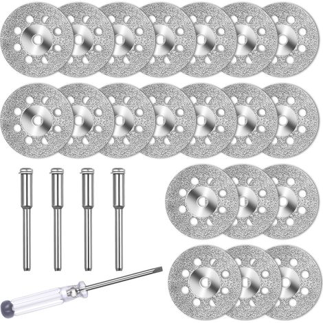 25 Pcs mini disques diamantés 22mm coupe verre carrelage pour outil (1/5)