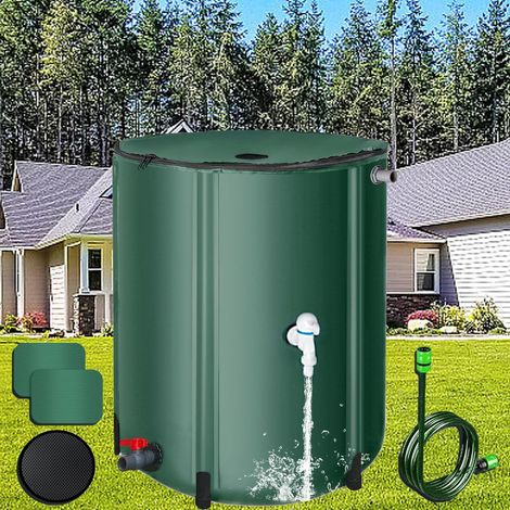 Récupérateur Eau de Pluie Pliable 50 litres, Réservoir d'eau Cuve Eau de Pluie, Tonneau de Jardin Réservoir Irrigation Jardin, Robuste, Pratique Récupérateur d'eau De Pluie Pliable (1/5)
