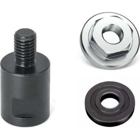 Adattatore con filettatura da M14 a M10 per smerigliatrice angolare, connettore di interfaccia con viti e dadi. (1/4)