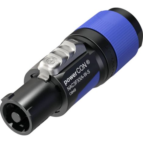 Neutrik NAC3FXXA-W-S Connettore di alimentazione powerCON Presa dritta Tot poli: 2 + PE 16 A Blu 1 pz. (1/3)
