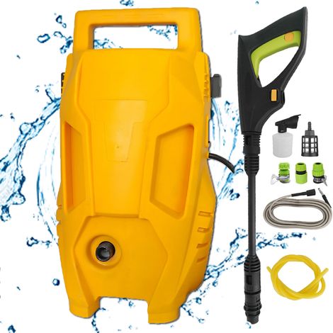 Idropulitrice ad alta pressione, potente pistola a getto d'acqua elettrica, lavaggio auto per patio, lavaggio giardino, filtro in acciaio inox, adatta per la pulizia di patii, mobili, vialetti e veico