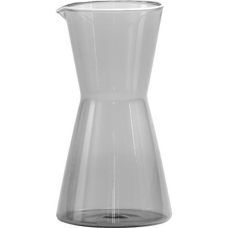 Zafferano Caraffa Classy in Vetro Borosilicato Soffiato a Mano Grigio, Design Geometrico Elegante ed Ergonomico per Servizio Tavola Raffinato (1/4)
