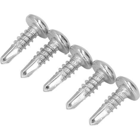 Vis à Tôle Autoforeuses Acier Inoxydable 304 Tête Ronde 4.8x16mm - Lot de 200 pour Travaux Métalliques et DIY (1/5)