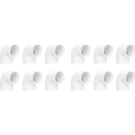 12 Stück PVC-Rohrverbinder, 90°-Winkeladapter, 2-Wege-Kunststoff-Wasserversorgungsverbindungen, 25 mm Innendurchmesser