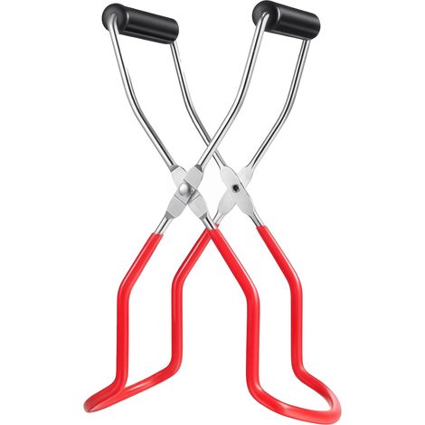 Pinzas de acero inoxidable para tarros de conservas caseras, rojas (1/5)