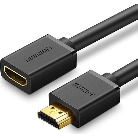 Hdmi stecker auf hdmi buchse kabel ugreen hd107 fullhd 3d 2 m schwarz (1/5)