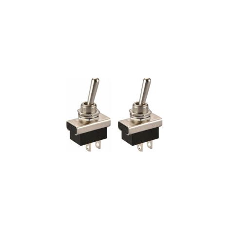 Interruptor basculante metálico KN3D-101 de 2 piezas, 12 V 25 A, 2 posiciones, interruptor basculante de 2 pines para tablero - Crezuo