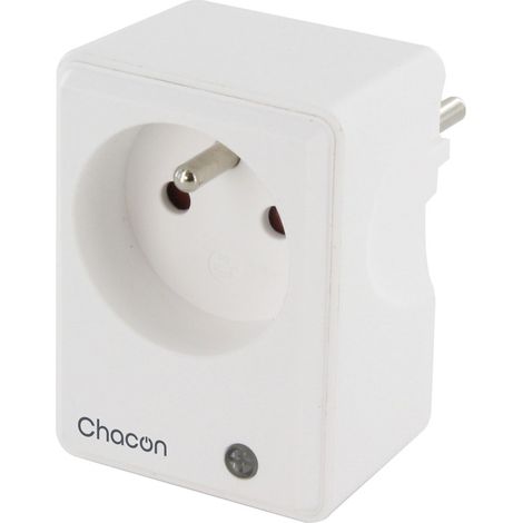 Programmateur Wi-Fi - suivi consommation - 3680W - Blanc - Chacon (1/4)