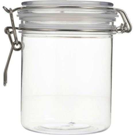 Pot de conservation Honeypot en plastique transparent de 550 ml-12.00X11.50X9.50CM-Transparent