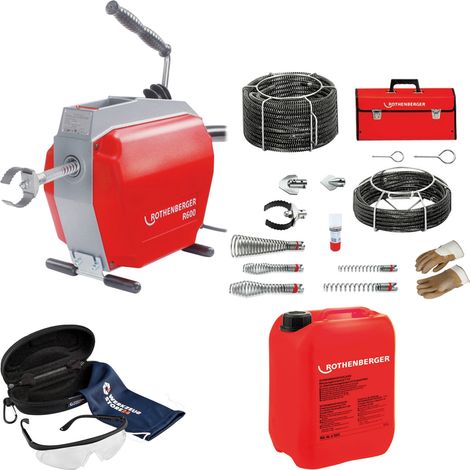 ROTHENBERGER  R600 +  Kit  de  spirales/outils +  ROWONAL  dissolvant  de  rouille  5  l  +  Lunettes  de  protection  -  19173-72140-Set (1/5)
