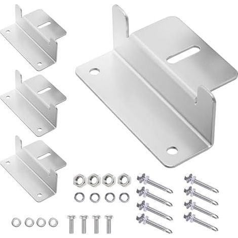 supports en Z pour panneaux solaires, en aluminium  Supports en Z avec écrous et vis pour panneaux solaires sur caravanes, murs, bateaux et toits (1/5)