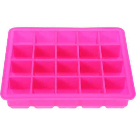 Eiswürfelform, lebensmittelechtes Silikon, 20 Fächer, Eiswürfel 2,5 cm und 5 cm, für Whisky-Cocktails (1/5)